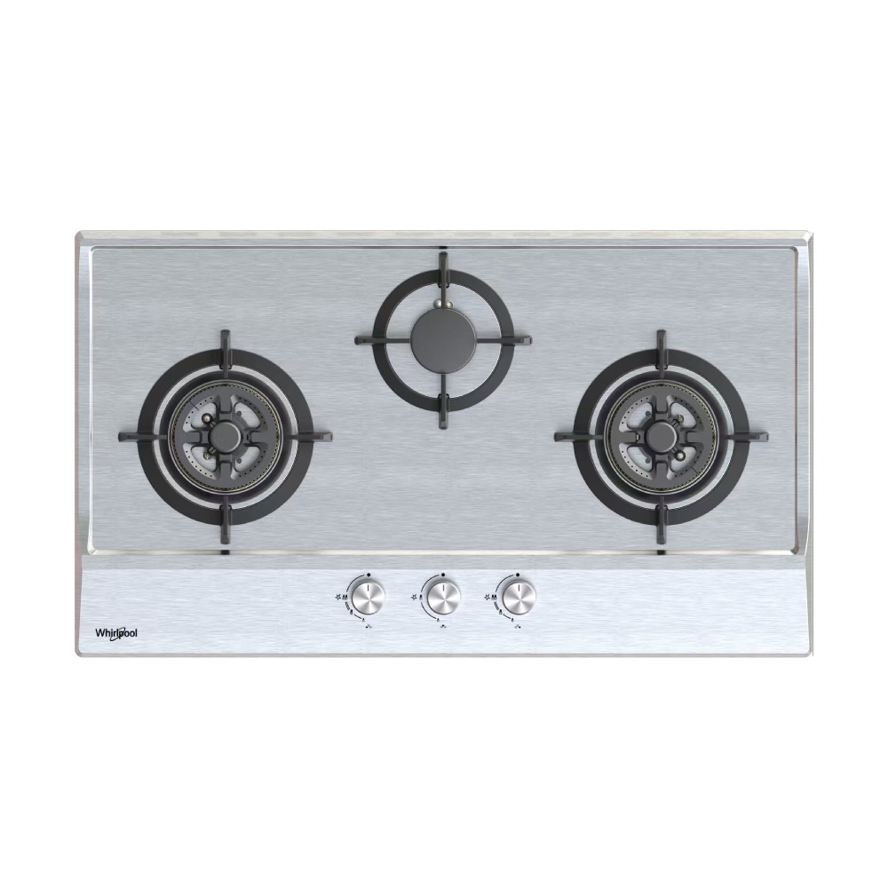 88cm 3-Burners Gas Hob (Town Gas) - Whirlpool Singapore
