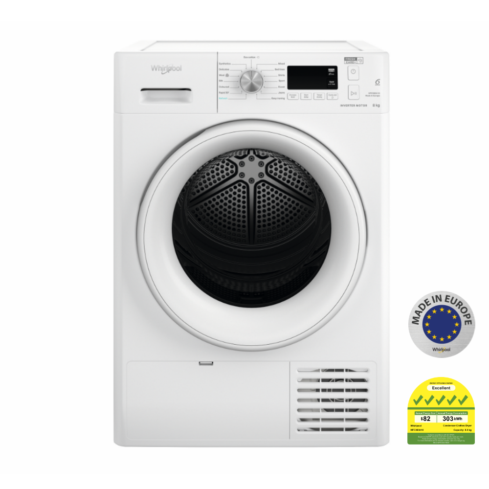 Freshcare+ 8kg Heat Pump Dryer - Whirlpool Singapore