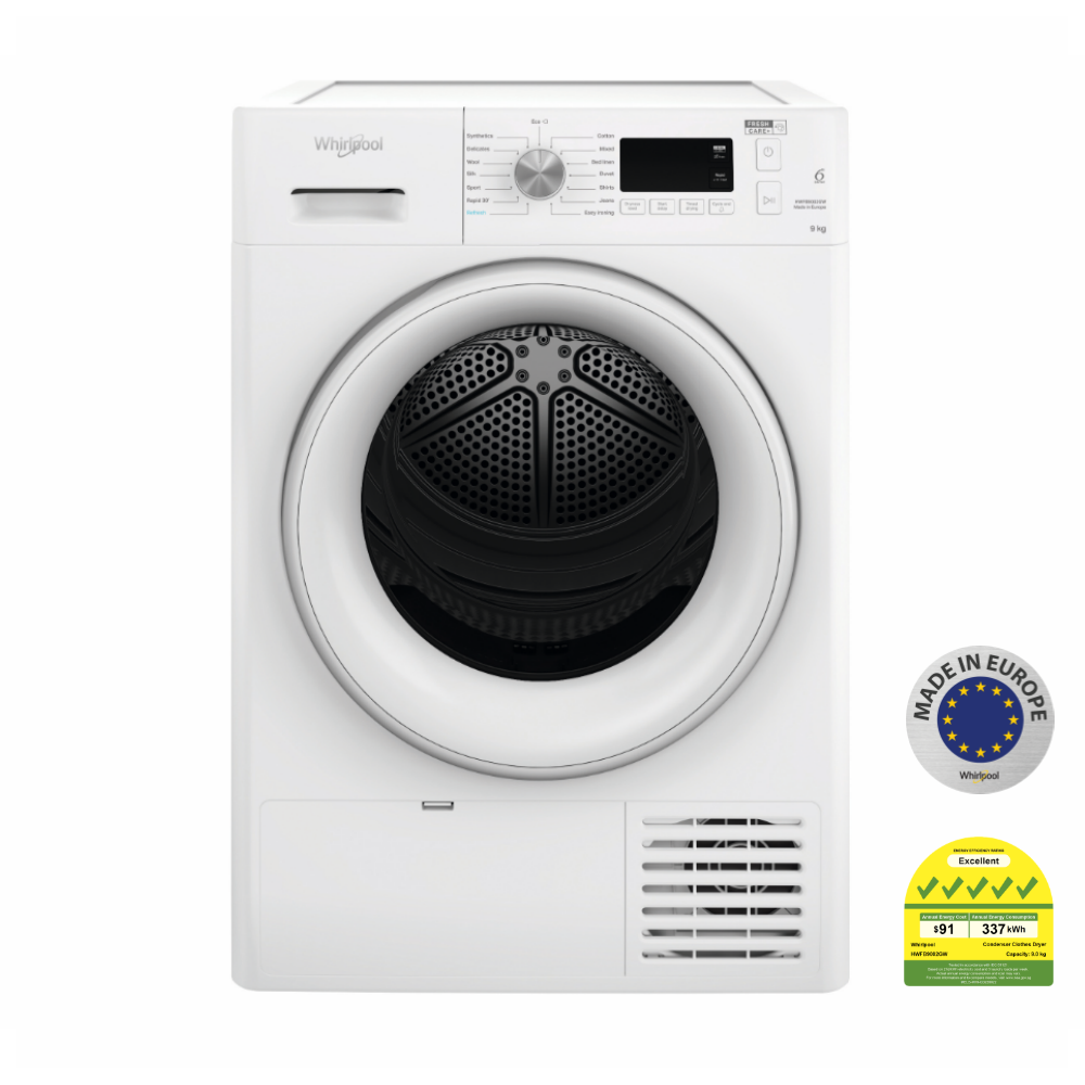 9kg Freshcare+ Heat Pump Dryer - Whirlpool Singapore