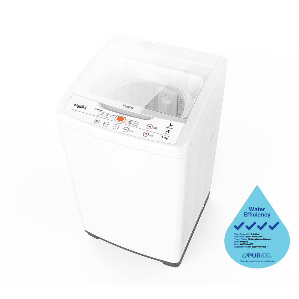 9 kg StainWash Top Load Washer - Whirlpool Singapore