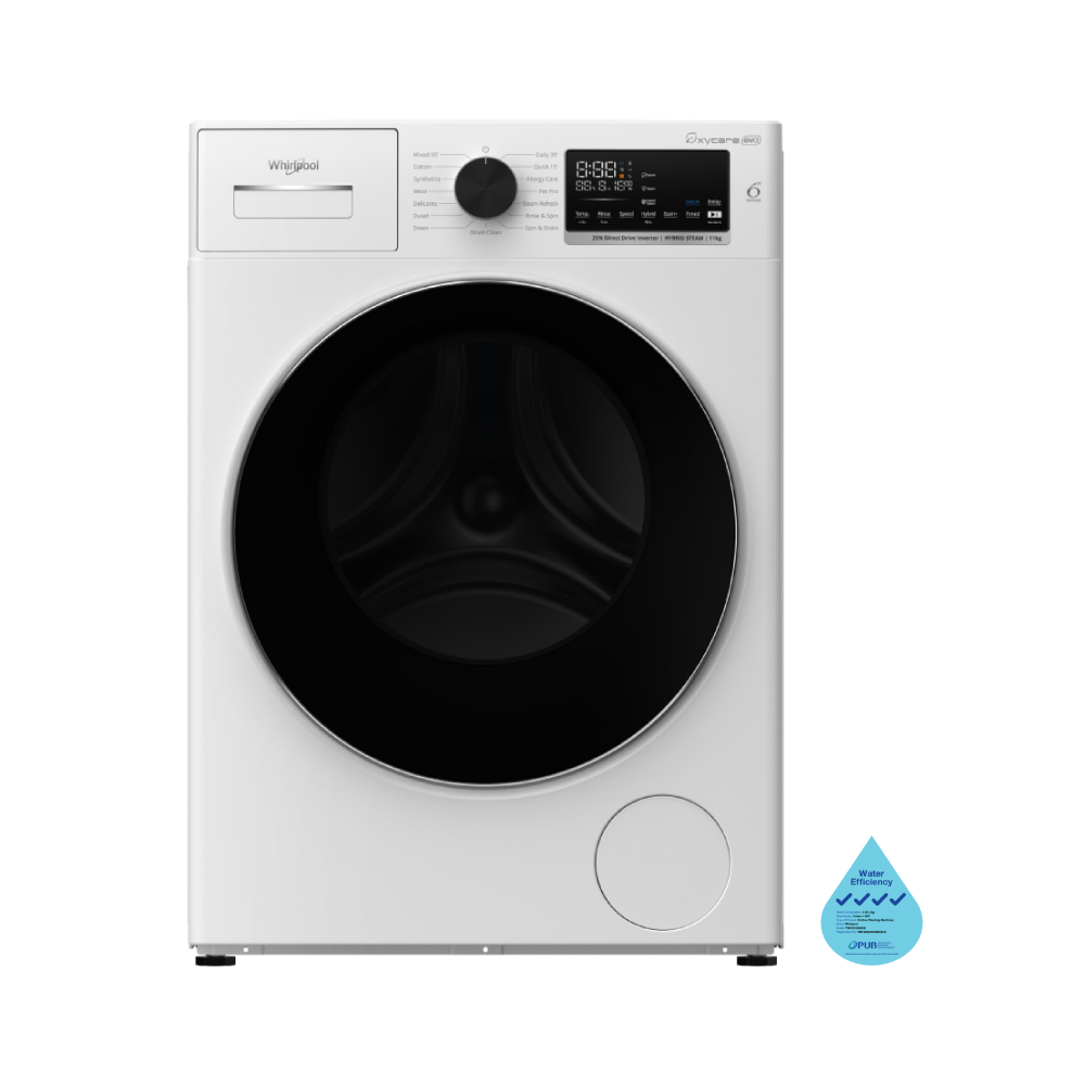 13/8kg Oxycare Evo Front Load Combo - Whirlpool Singapore